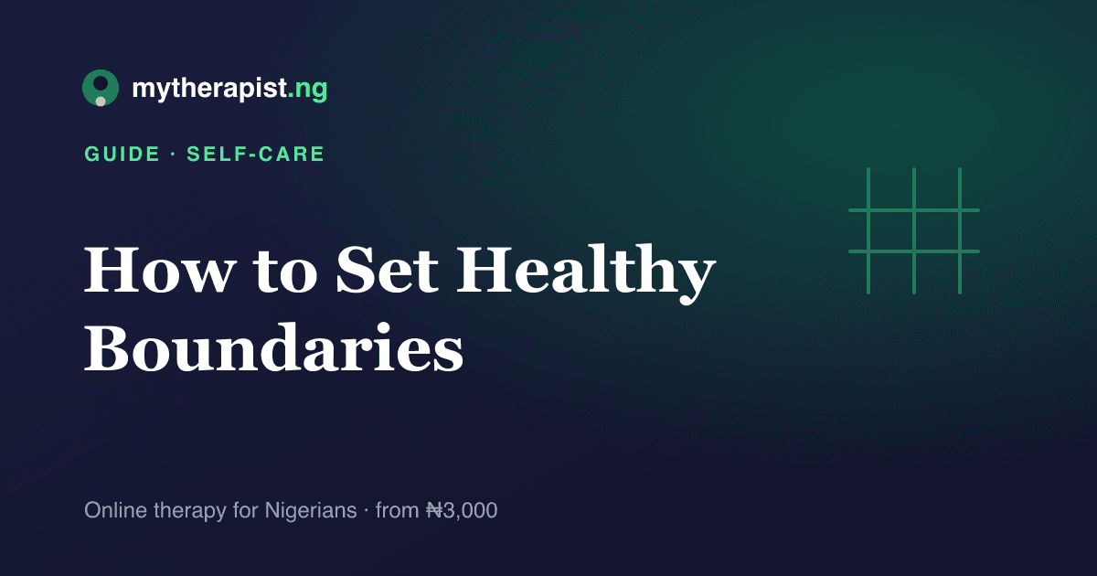 An illustration representing setting healthy personal boundaries — Mytherapist.ng