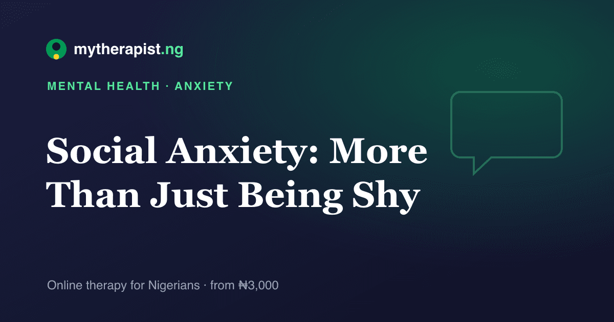 An illustration representing social anxiety and fear of judgement — Mytherapist.ng