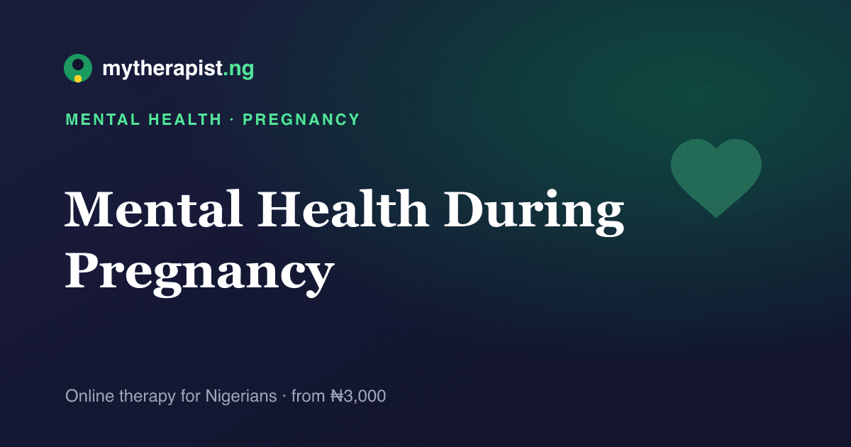 A gentle illustration representing mental health during pregnancy — Mytherapist.ng