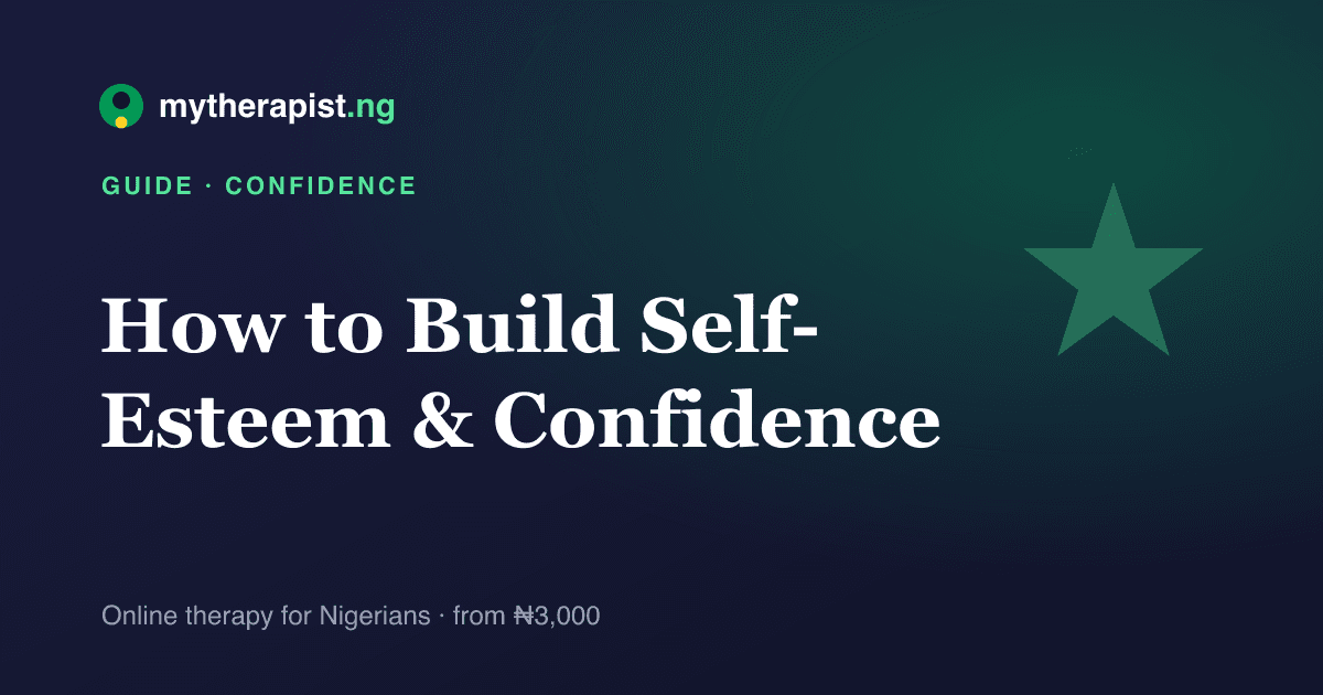 An illustration representing building self-esteem and confidence — Mytherapist.ng