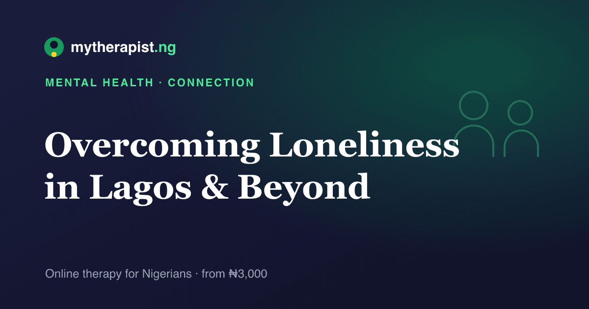 An illustration representing overcoming loneliness in a big city — Mytherapist.ng